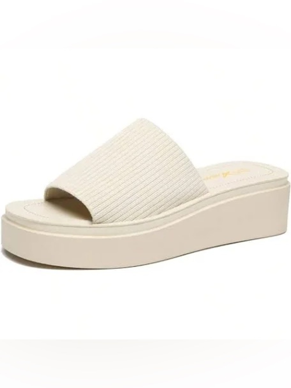 platform sandals in cream